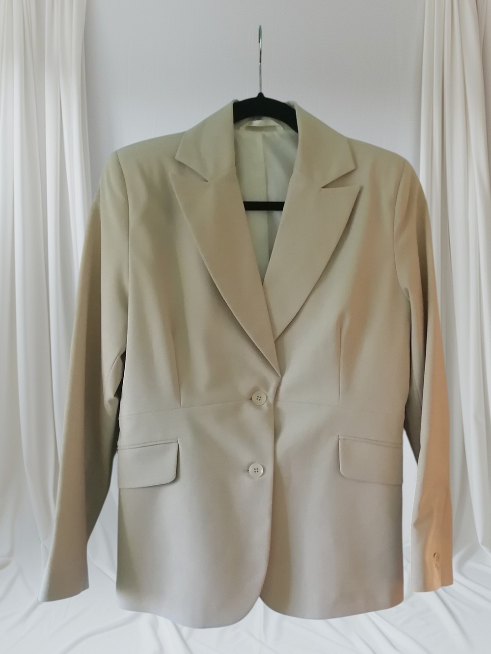 MIRO Light Beige Single-Breasted Blazer